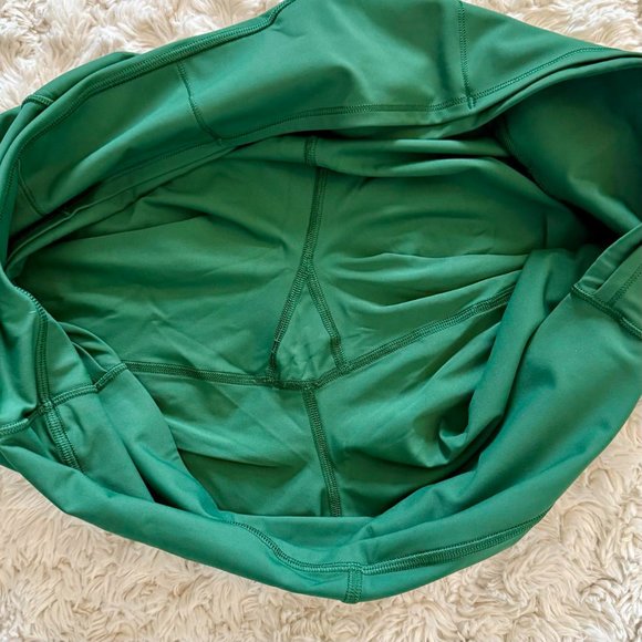 Lululemon Fast & Free Leggings High Rise Cropped 23" W/ Pockets Green Size 20 - Picture 10 of 13